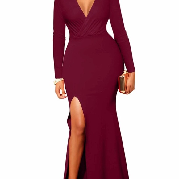 Global, XL, wine red cocktail dress - Picture 2 of 3